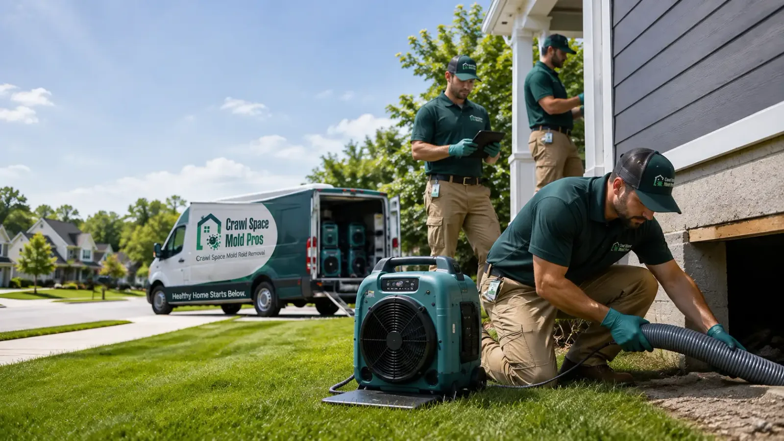 Crawl Space Mold Removal in New Town, ND